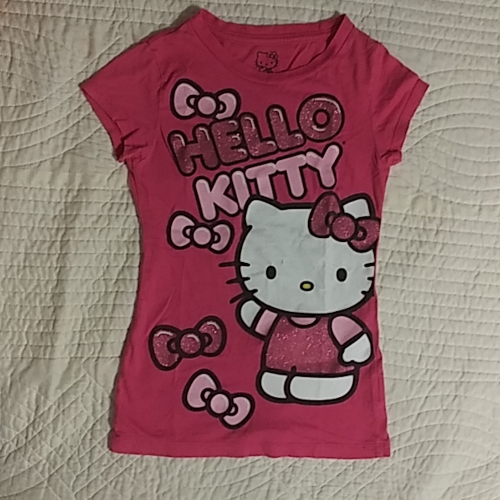 Bright pink hello kitty shirt